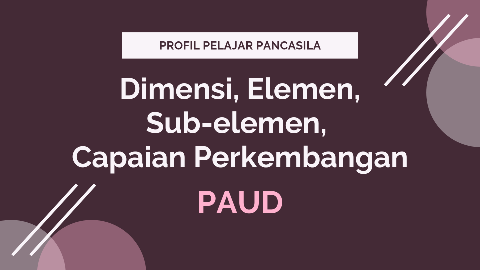 Profil Pelajar Pancasila PAUD