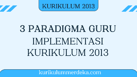 Paradigma Guru Kurikulum 2013 dan Implementasi di Sekolah