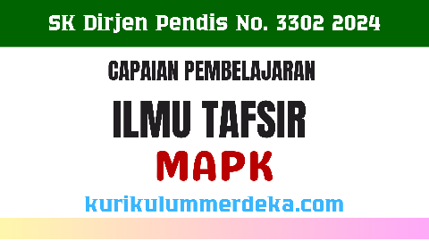 CP Ilmu Tafsir MAPK Kurikulum Merdeka pada Madrasah 2024