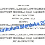 Kerangka TKA SD SMP Asesmen Tes Kemampuan Akademik MI Mts