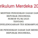 Pedoman Penyelenggaraan TKA 2025 SK Mendikdasmen No. 95