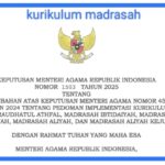 KMA 1503 Tahun 2025 Pedoman Kurikulum Madrasah