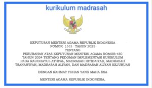 KMA 1503 Tahun 2025 Pedoman Kurikulum Madrasah